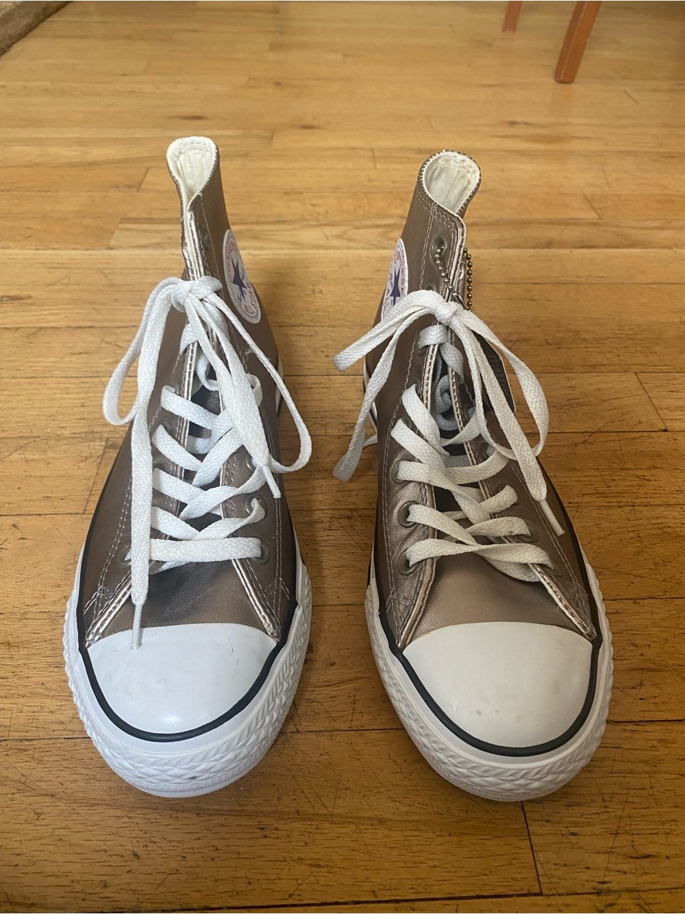 Converse chuck Taylor all star high top sneaker. Metallic. 6.5